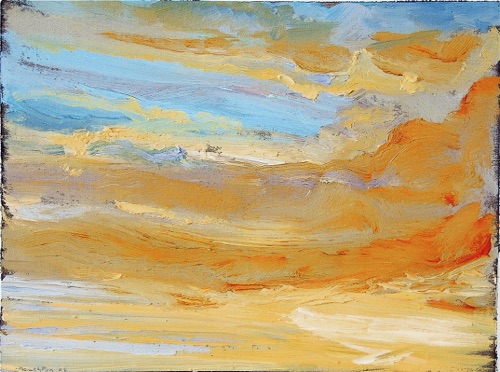 Brilliant Sunrise, 9" x 12", oil on linen, 2006. Brilliant Sunrise, 9" x 12", oil on linen, 2006.